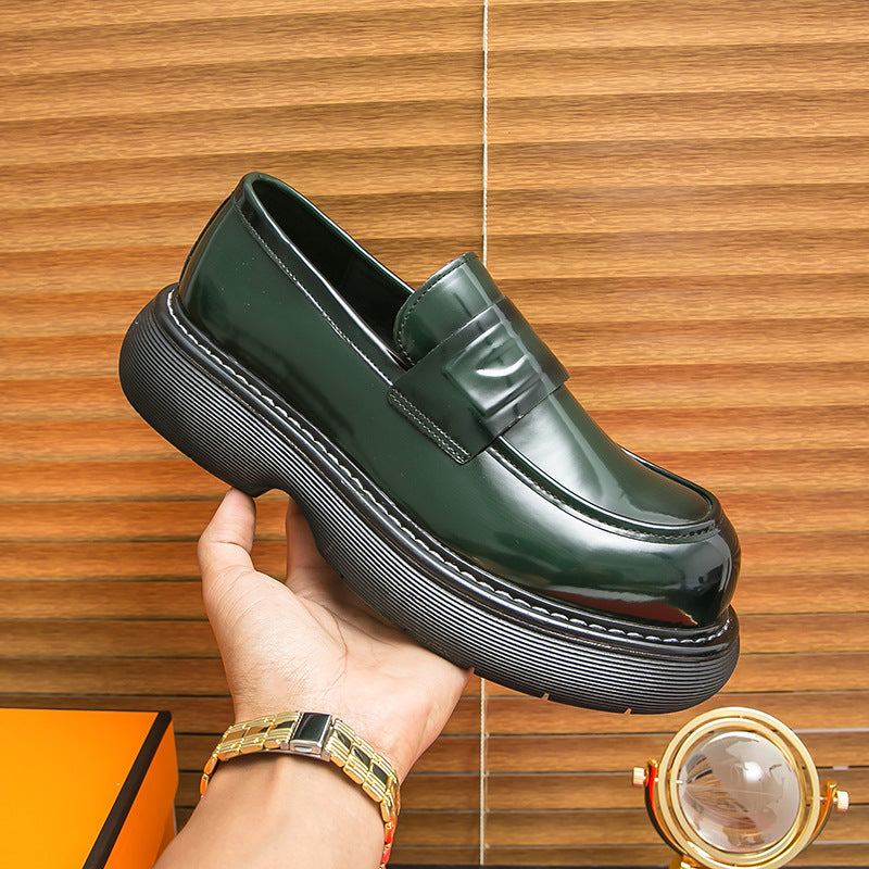 Business Formal British Style Height-Increasing Leather Shoes for Elevation