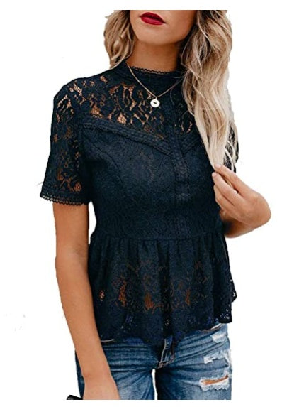 Summer Water-Soluble Lace Blouse - Elegant Crocheted Temperament Top