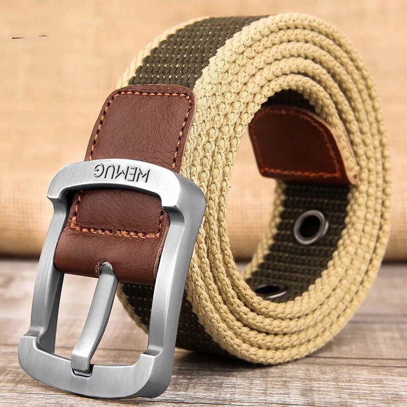Casual Men's Canvas Belt - Outdoor Pin Buckle Design for Comfort and Style - Neon North Clothing