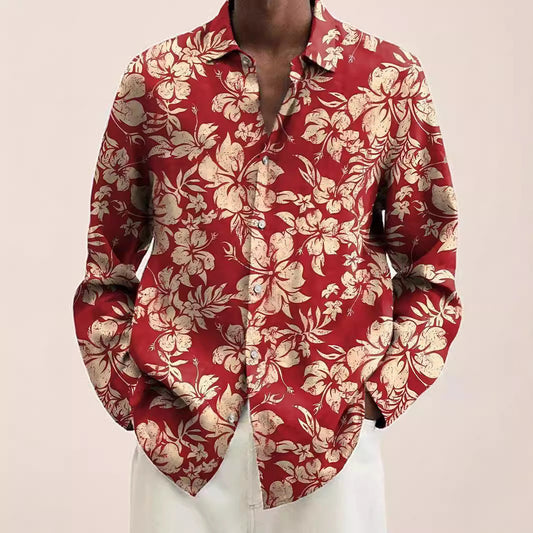 Mens Floral Print Shirt - Slim Fit Design