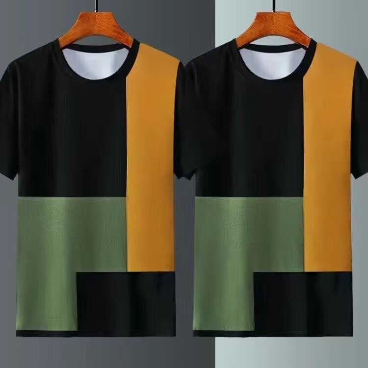 Summer Plaid Ice Silk T-Shirt for Ultimate Comfort in Short Sleeves - Neon North Clothing