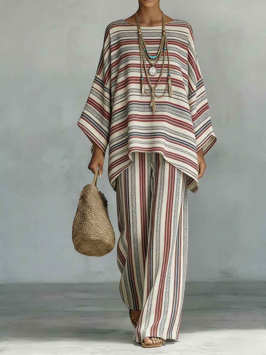 Women's Floral Print Linen Wide-Leg Set for Effortless Style