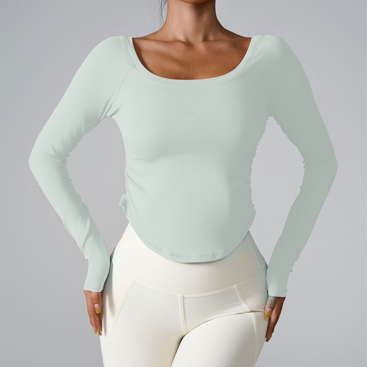 Sports Long Sleeve Yoga Shirt for Activewear - Ideal for Performance and Comfort