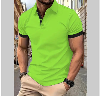Men's Business Casual Polo Shirt - Short Sleeve Style for Effortless Elegance - Neon North Clothing