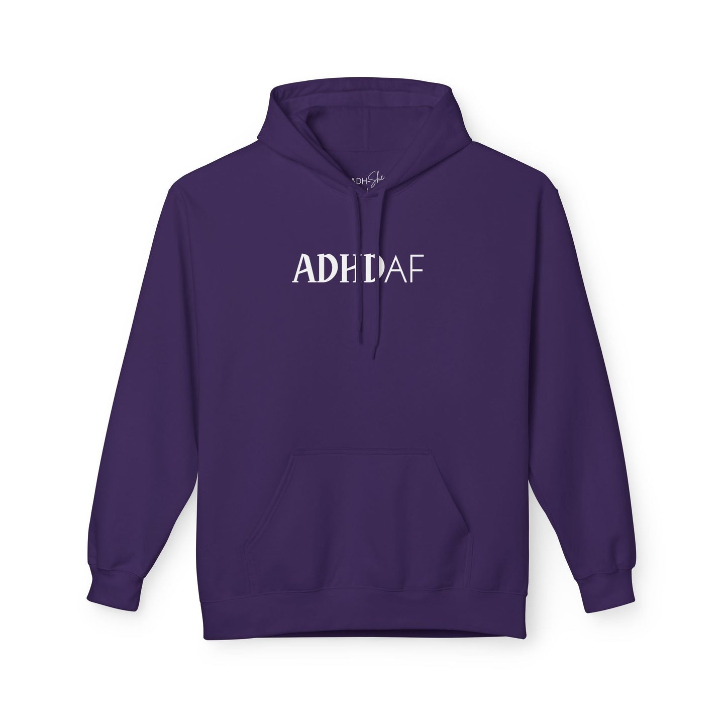 Purple Loose Fit Sports Hoodie with Drop-shoulder Sleeves