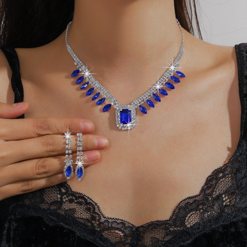 Banquet Dress Jewelry Set - Stylish Elegant Necklace and Earrings Set