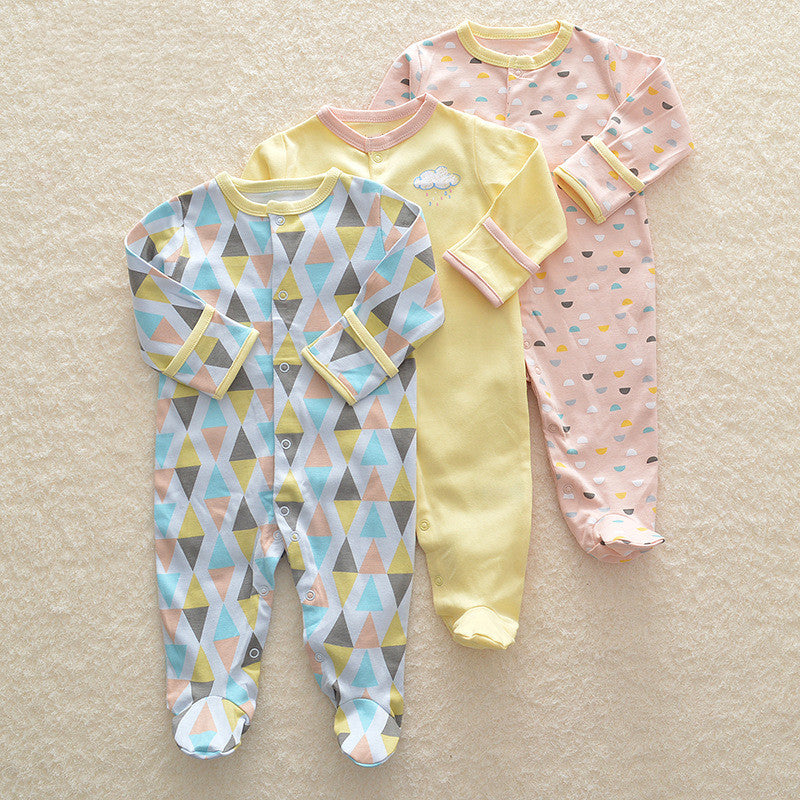 Conjunto de 3 bodys de algodón para bebé recién nacido