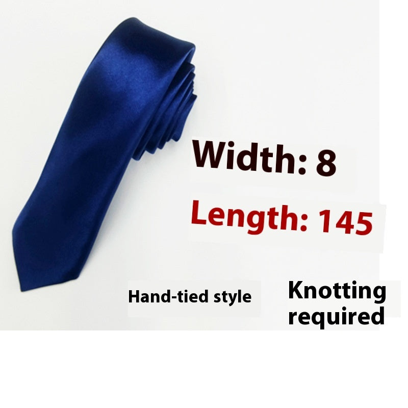 8cm Solid Color Tie in Monochrome Style - Neon North Clothing