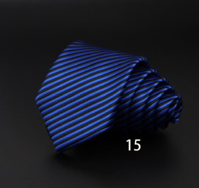 Men's Striped Tie - British Gentleman Polyester Fiber Collection - Neon North Clothing