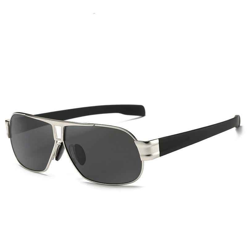 Polarized Square Sunglasses for Men - Metal Frame Stylish Eyewear