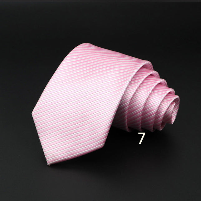 Men's Striped Tie - British Gentleman Polyester Fiber Collection - Neon North Clothing