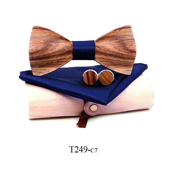 Zebra Wood Bow Tie - Unique and Stylish Wooden Accessory - Neon North Clothing