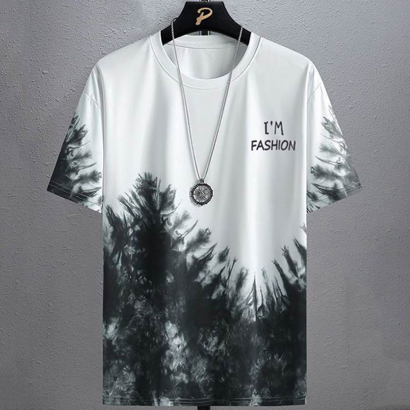 Gradient Casual T-Shirt with Half-Length Sleeves for Versatile Everyday Wear - Neon North Clothing