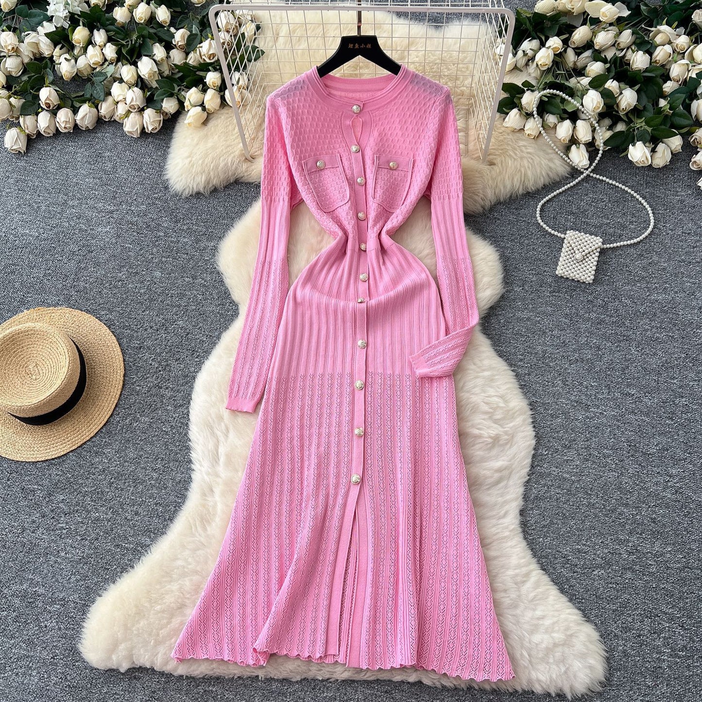 Stretch Knit Round Neck Sleeveless Fitted Women's Dress - Neon North Clothing