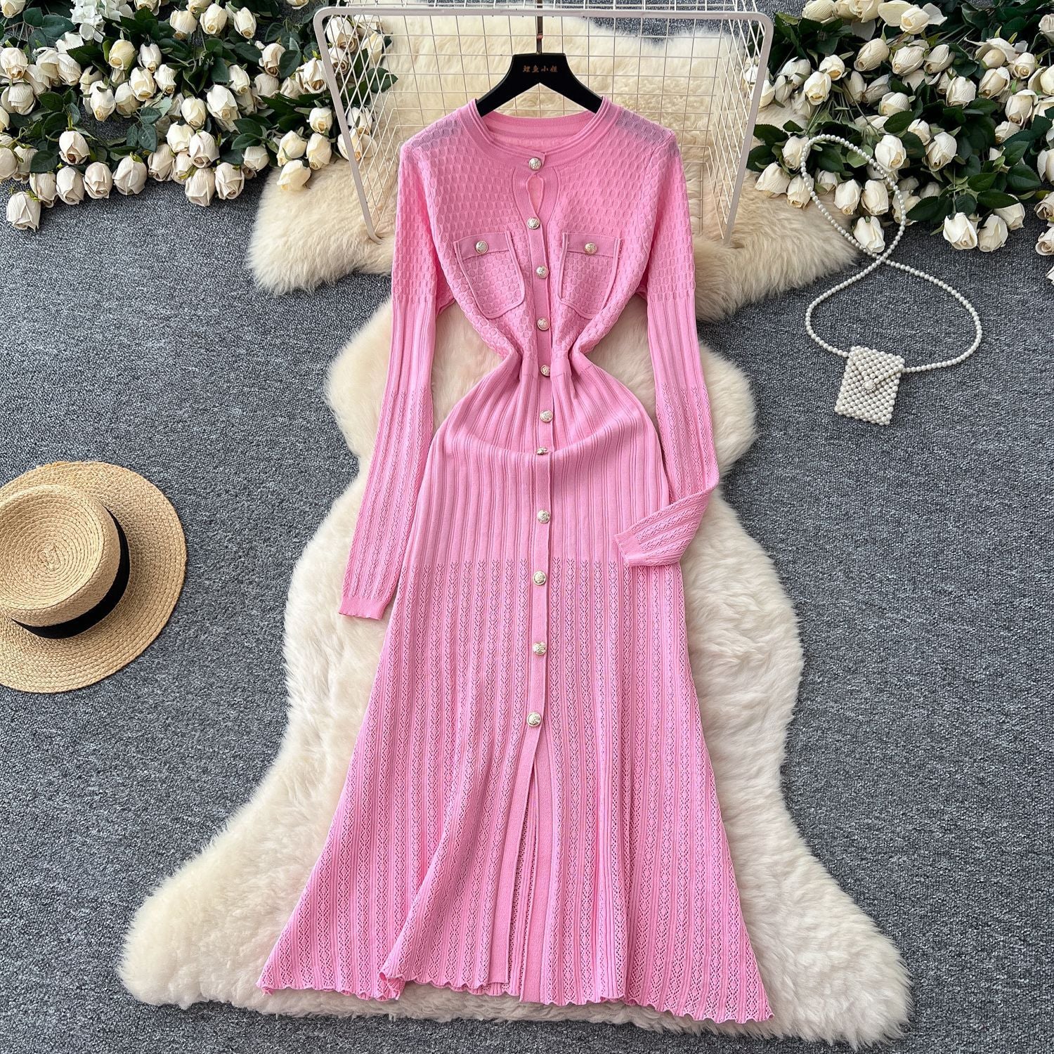 Stretch Knit Round Neck Sleeveless Fitted Women's Dress - Neon North Clothing