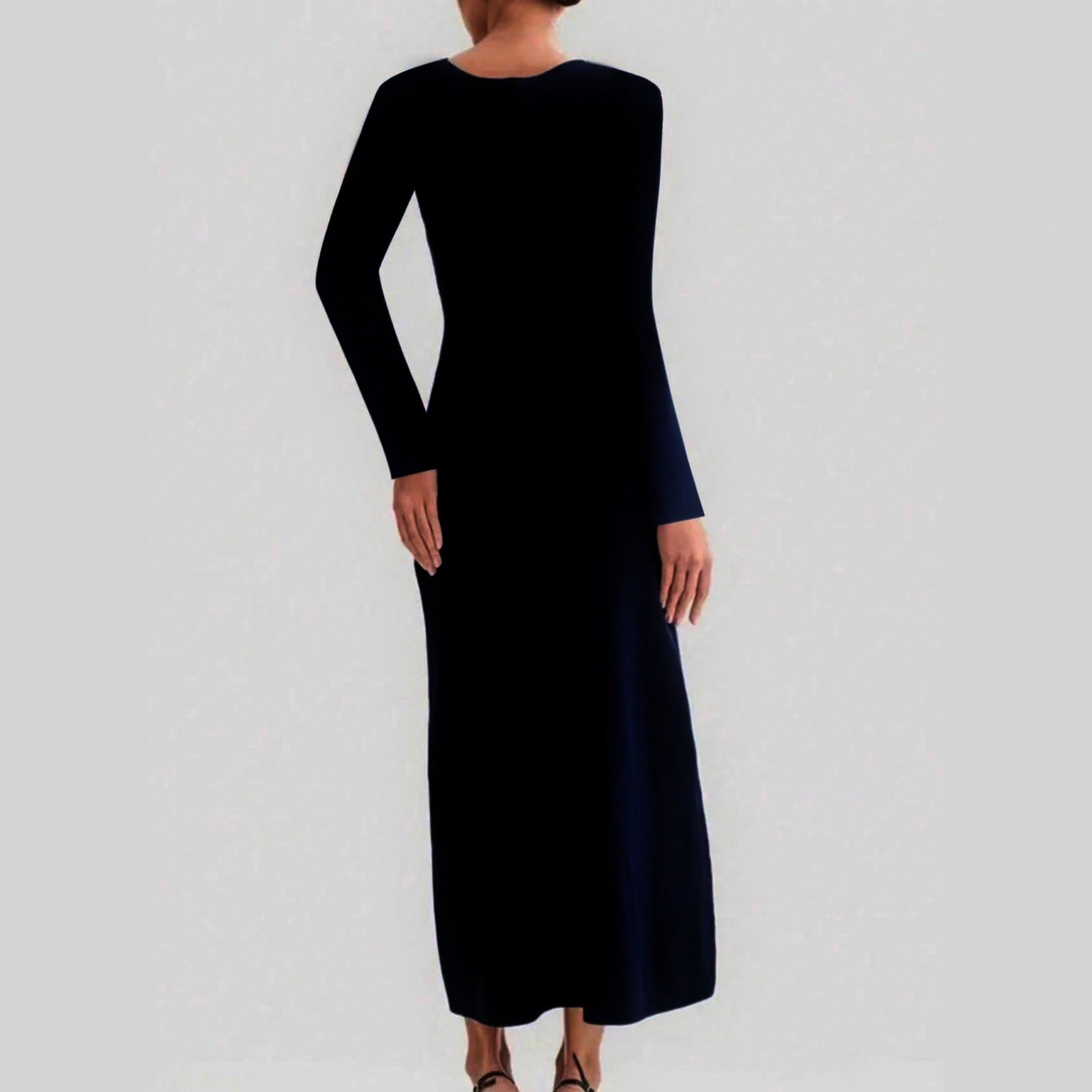 Elegant Evening Sleeveless Dress with Round Neck - Neon North Clothing