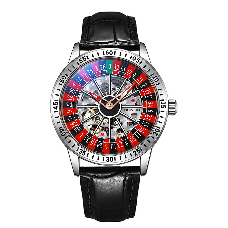 MUKUO Wooden Wide Gamble Plate Men's Fully Automatic Mechanical Watch - Neon North Clothing