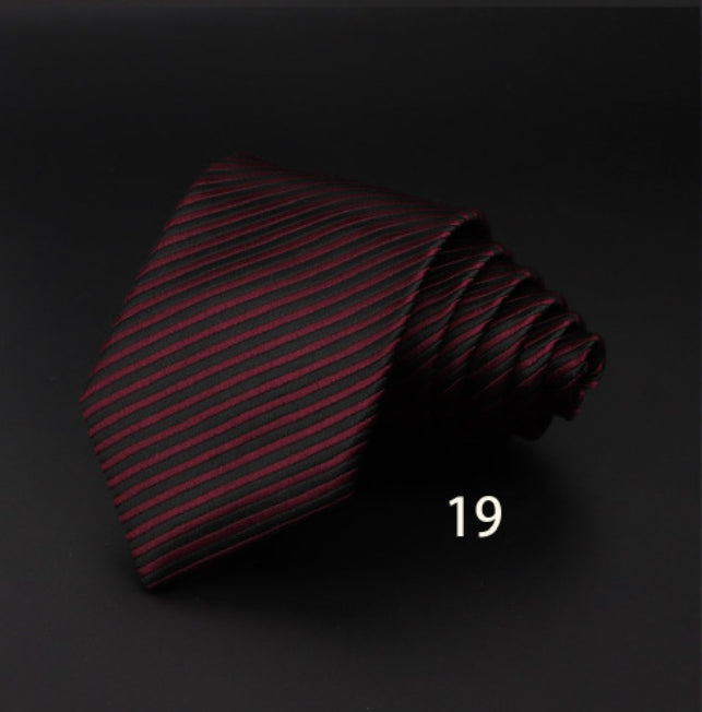 Men's Striped Tie - British Gentleman Polyester Fiber Collection - Neon North Clothing