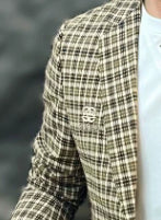 Versatile Plaid Suit Jacket for Men
