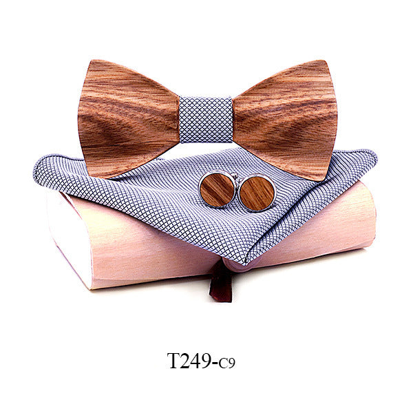 Zebra Wood Bow Tie - Unique and Stylish Wooden Accessory - Neon North Clothing