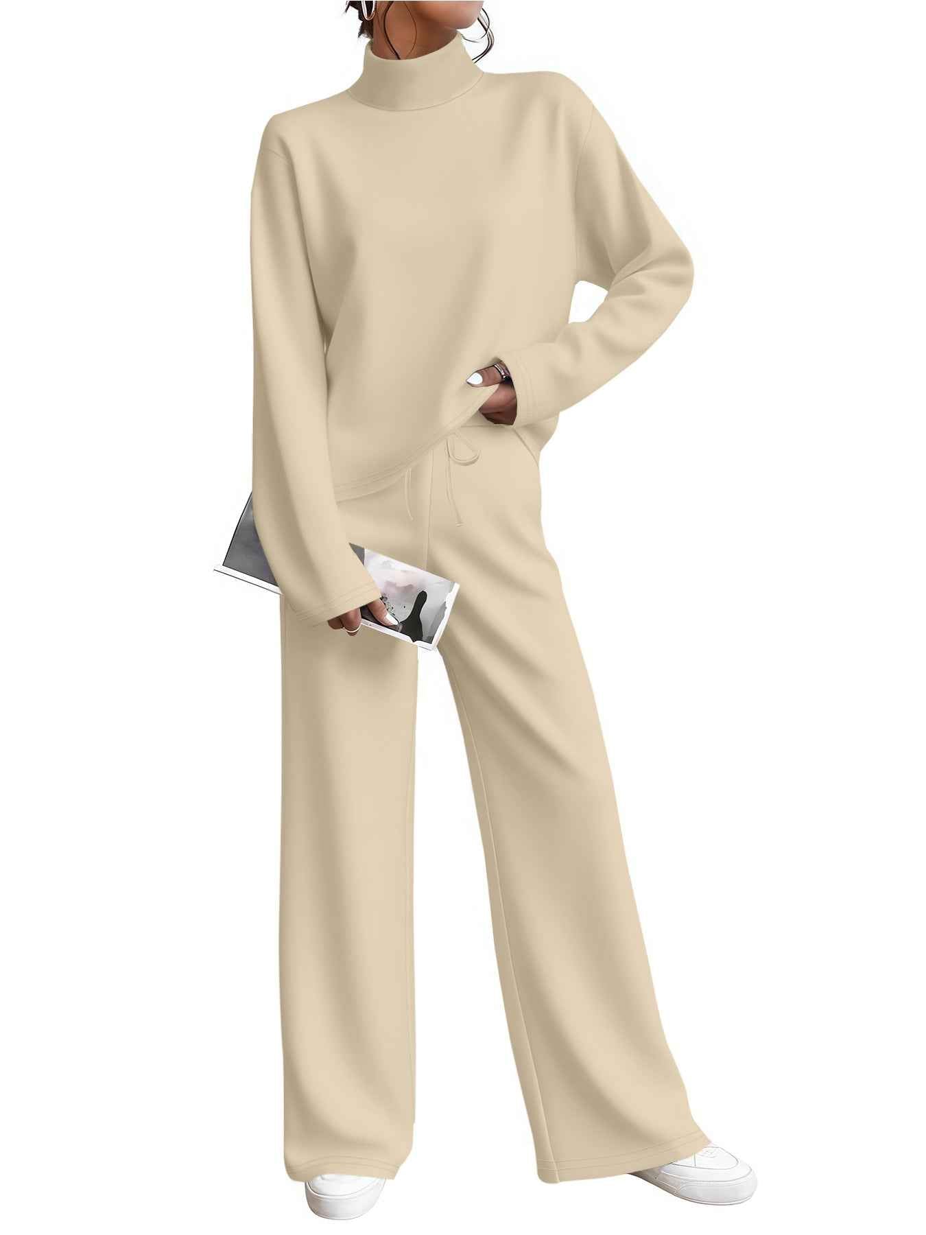 Solid Color T-Shirt Pants Set - Comfortable Two-Piece Outfit