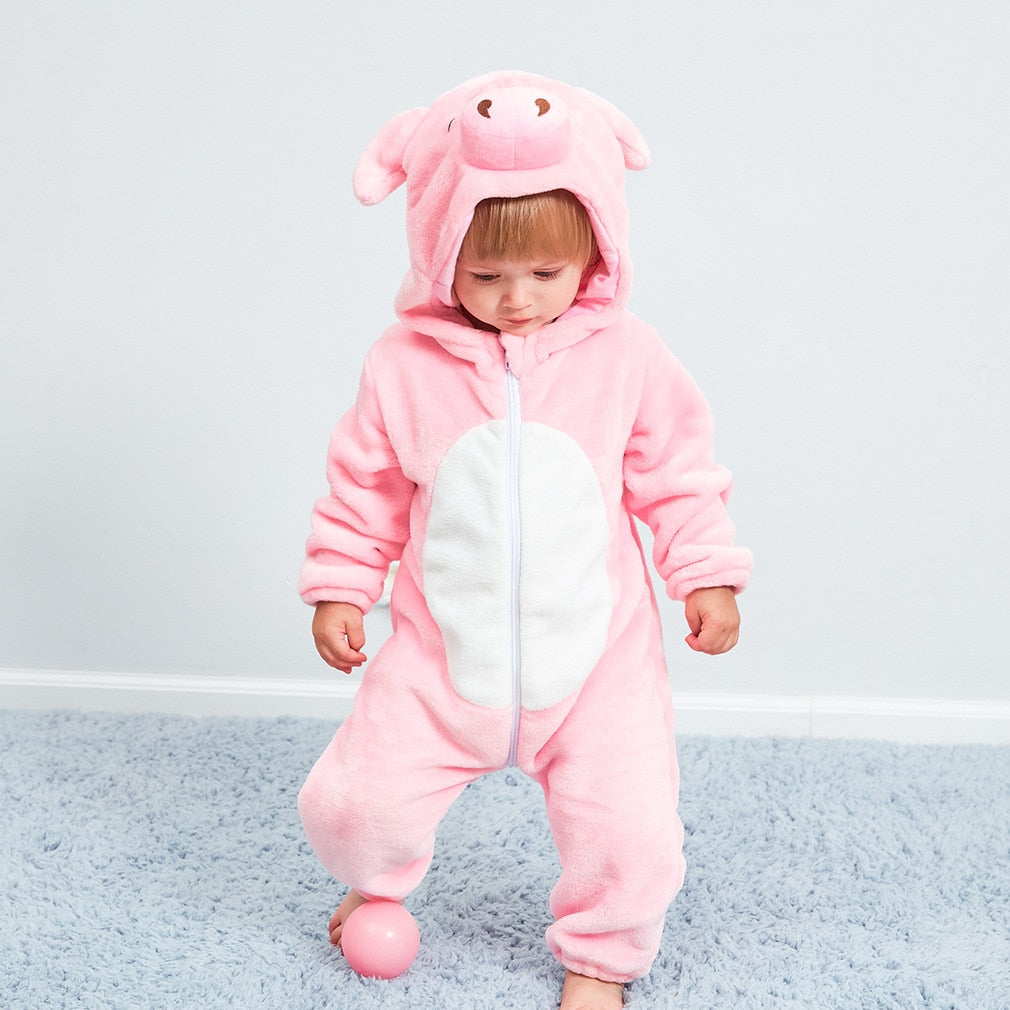 3M - 24M Infant Animal Jumpsuits for Cute and Comfy Baby Outfits - Neon North Clothing