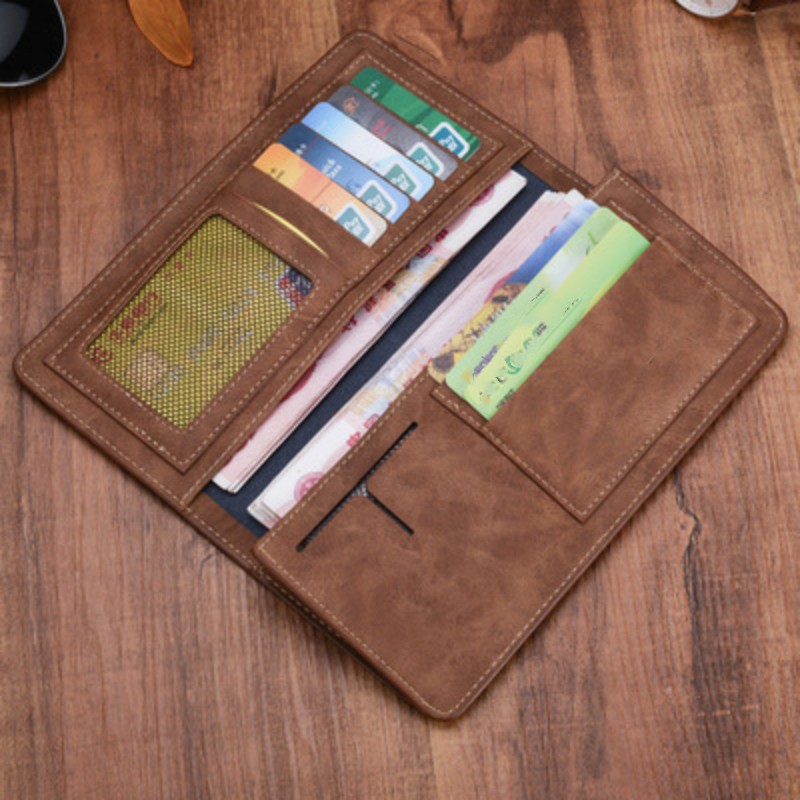 Monedero/Cartera de piel auténtica estilo monedero