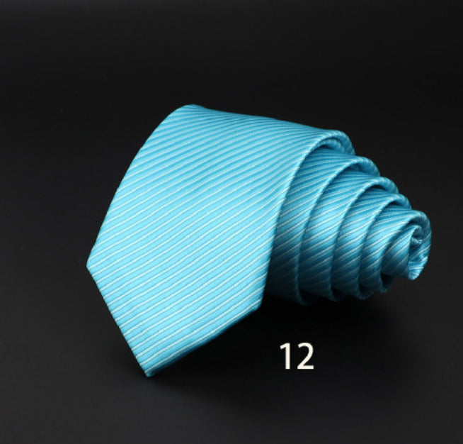 Men's Striped Tie - British Gentleman Polyester Fiber Collection - Neon North Clothing