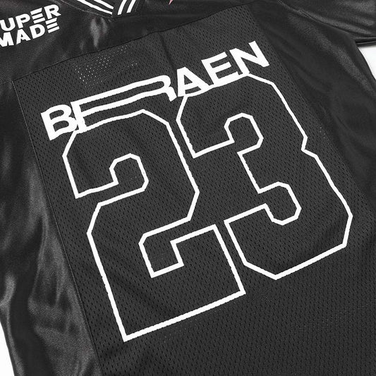 High Street V-neck Loose Fit Shirt - Patchwork Short Sleeve Design