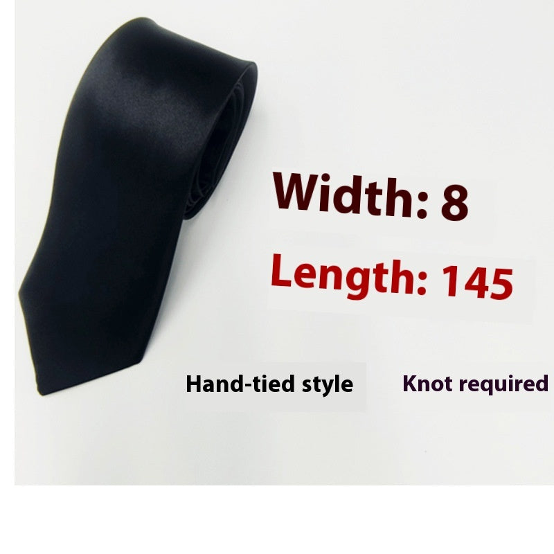 8cm Solid Color Tie in Monochrome Style - Neon North Clothing