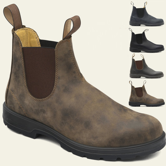 Men's Chelsea Boots - Round Toe Anti-Slip Ankle Design
