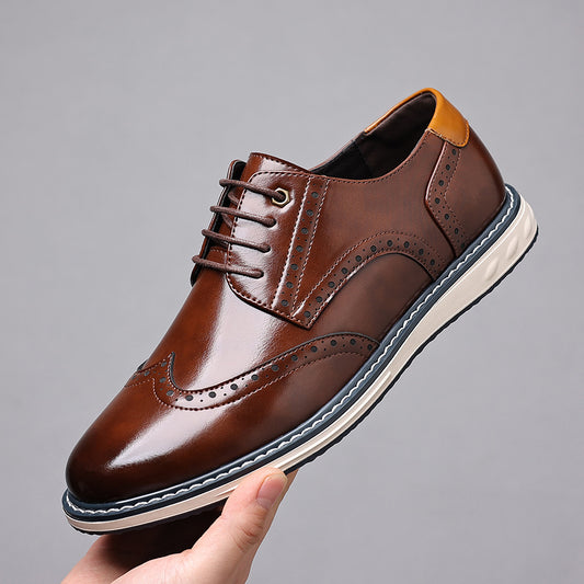 British Mens Leather Business Casual Shoes for Stylish Professionals
