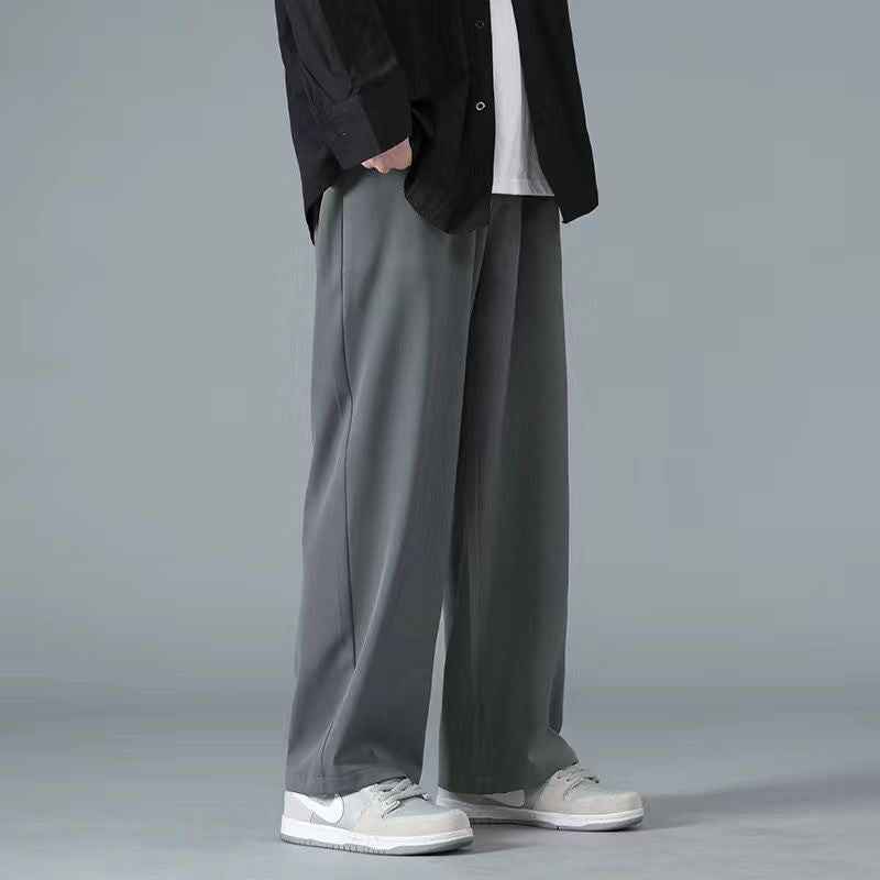 Ice Silk Summer Pants for Men - Thin, Loose, Straight Fit