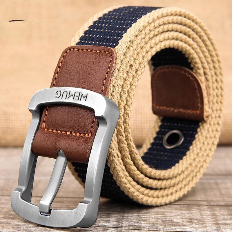 Casual Men's Canvas Belt - Outdoor Pin Buckle Design for Comfort and Style - Neon North Clothing