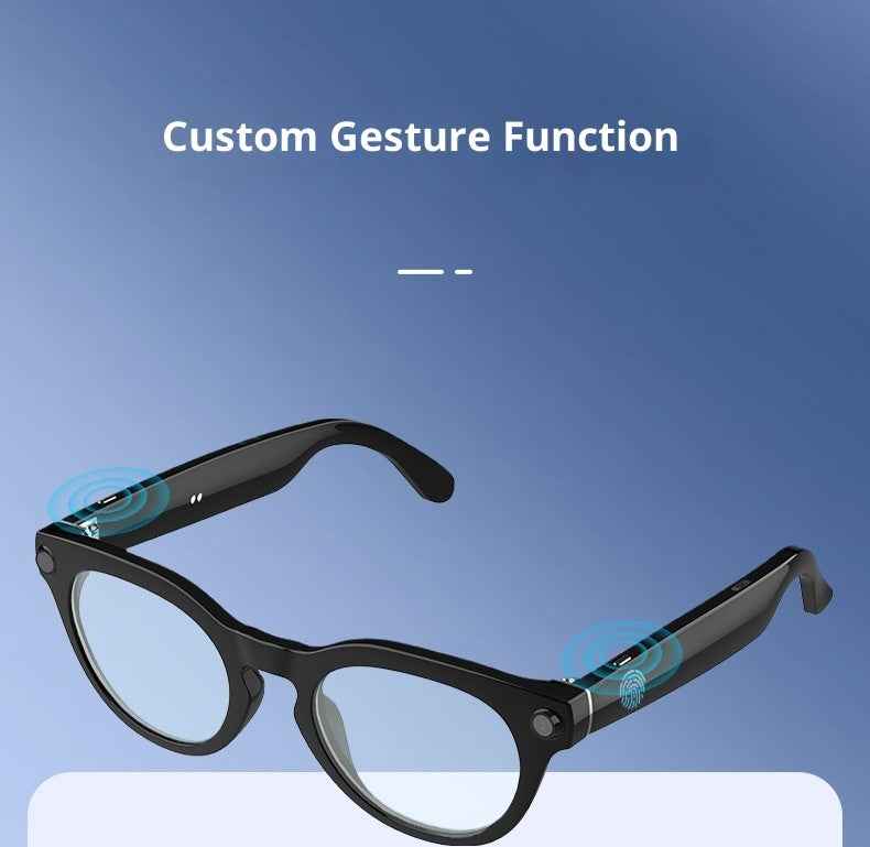 Smart Glasses with Video Recording, 8MP Anti-shake, AI Object Recognition, Translation, and Call Capabilities