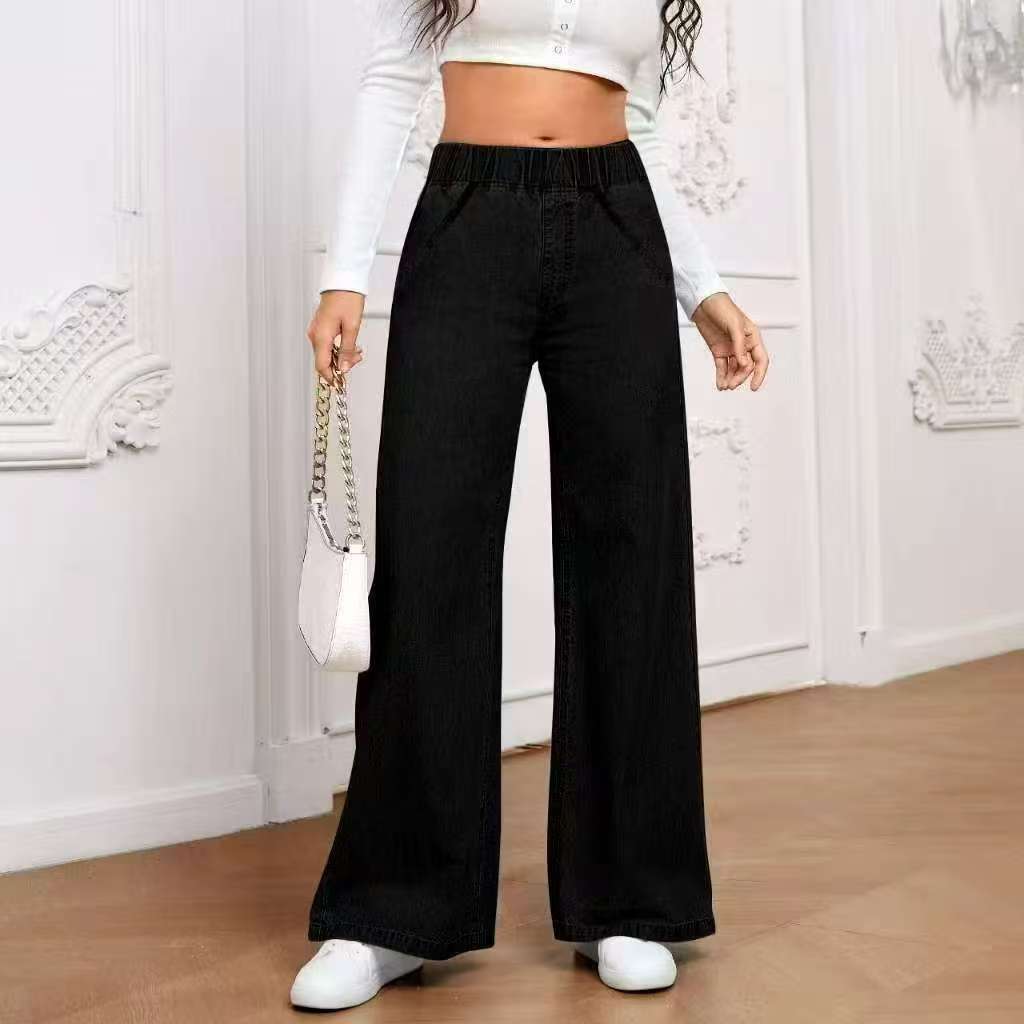 Casual Street Style Women's Wide Leg Denim Jeans for Effortless Chic
