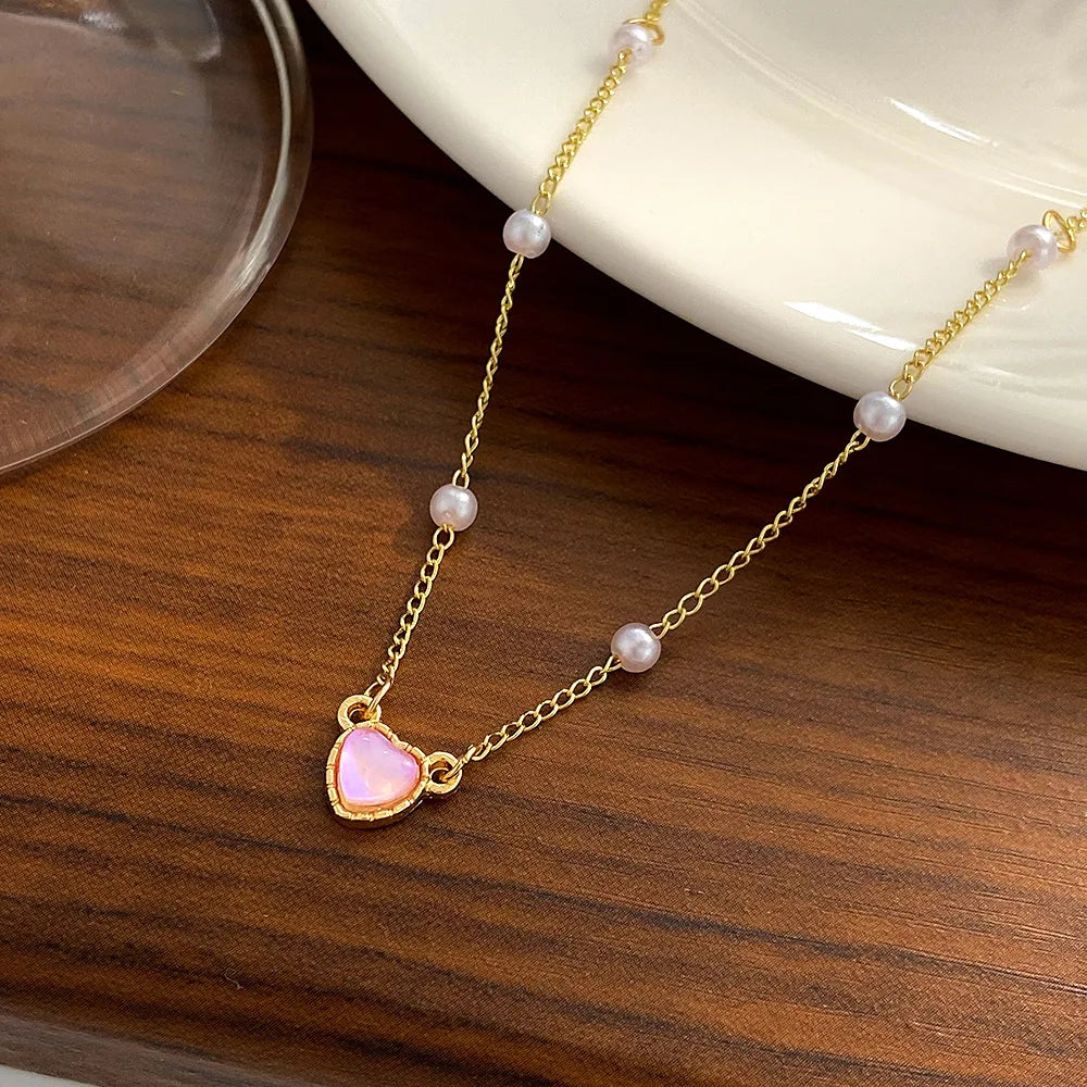 Gold Color Simple Love Heart Pendant Necklace - Neon North Clothing
