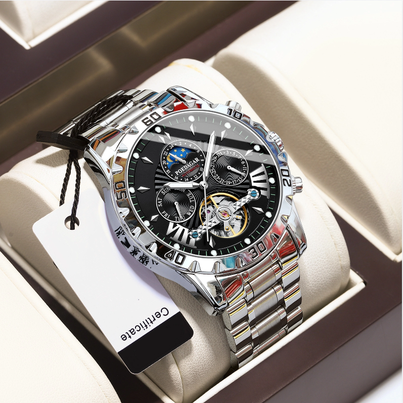 POEDAGAR Swiss Brand Waterproof Automatic Mechanical Luxury Watch for Men - Neon North Clothing