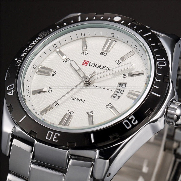 Luxury Waterproof Quartz Watch - Full Steel Analog Waterproof Timepiece - Neon North Clothing