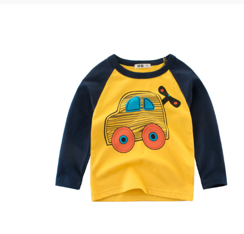 Long Sleeve Excavator Sweatshirt for Kids - 1 to 7 Years Boys and Girls, Solid Cotton - Neon North Clothing
