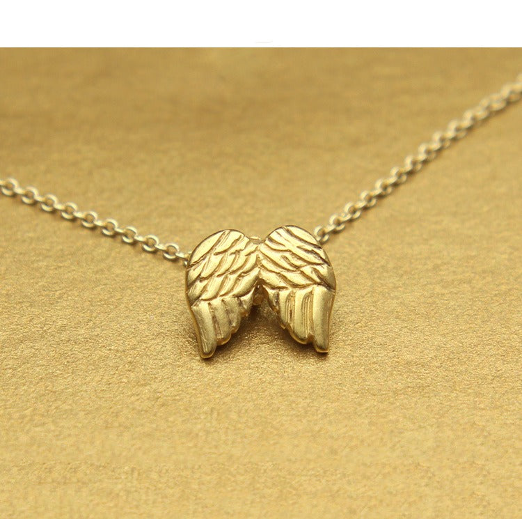 Angel Wings Light Luxury Gold Plated Alloy Collar Short Necklace - Neon North Clothing