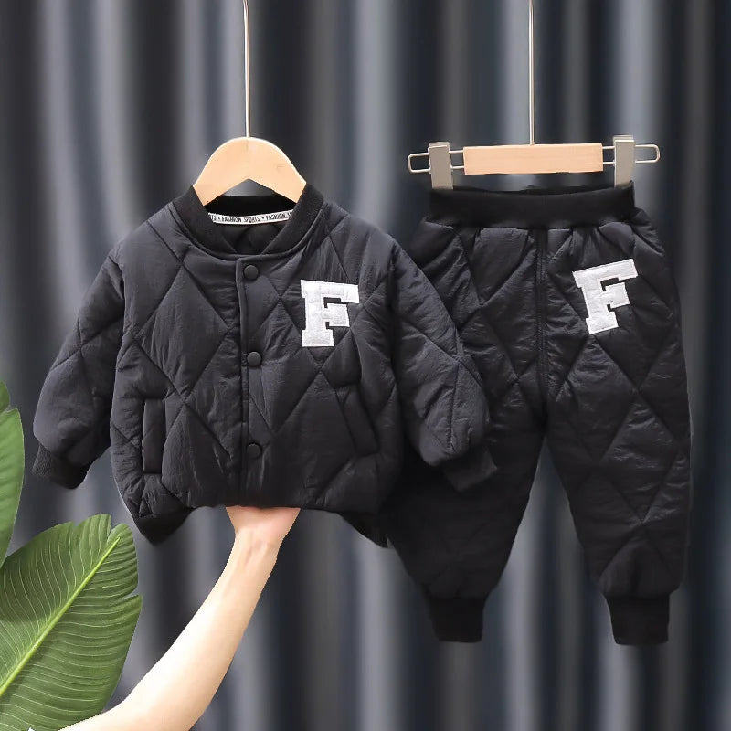 Boys Coat and Pants Set - Stylish 2Pcs Suits for 1 to 5 Years - Neon North Clothing