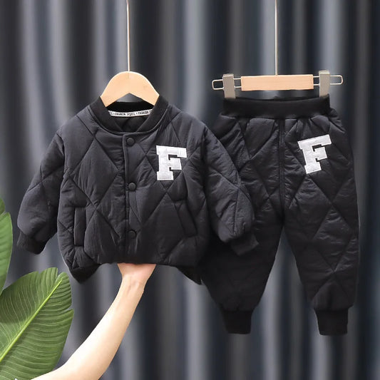 Boys Coat and Pants Set - Stylish 2Pcs Suits for 1 to 5 Years - Neon North Clothing