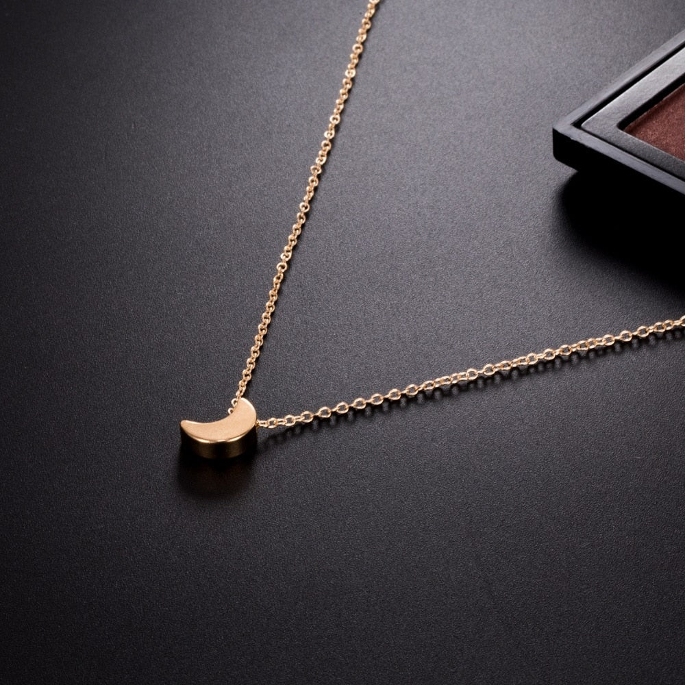 Cute Small Moon Pendant Necklace - Neon North Clothing