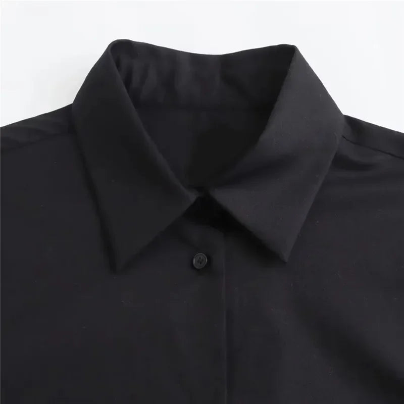 Women Collared Long Sleeve Blouse - Neon North Clothing