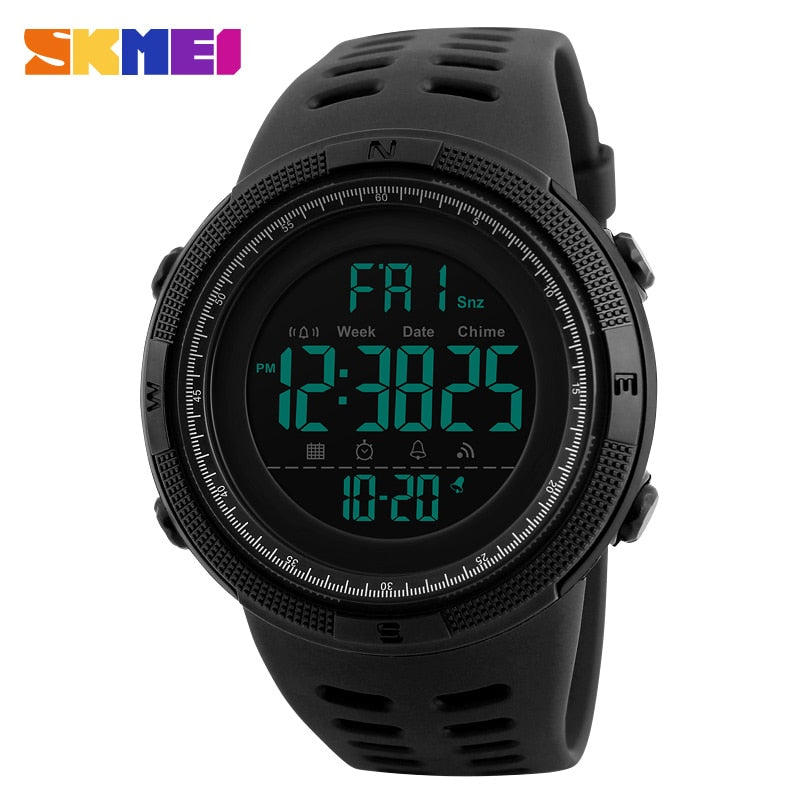 Men's Digital Military Dive Watch - 50m Waterproof Sports LED Timepiece - Neon North Clothing