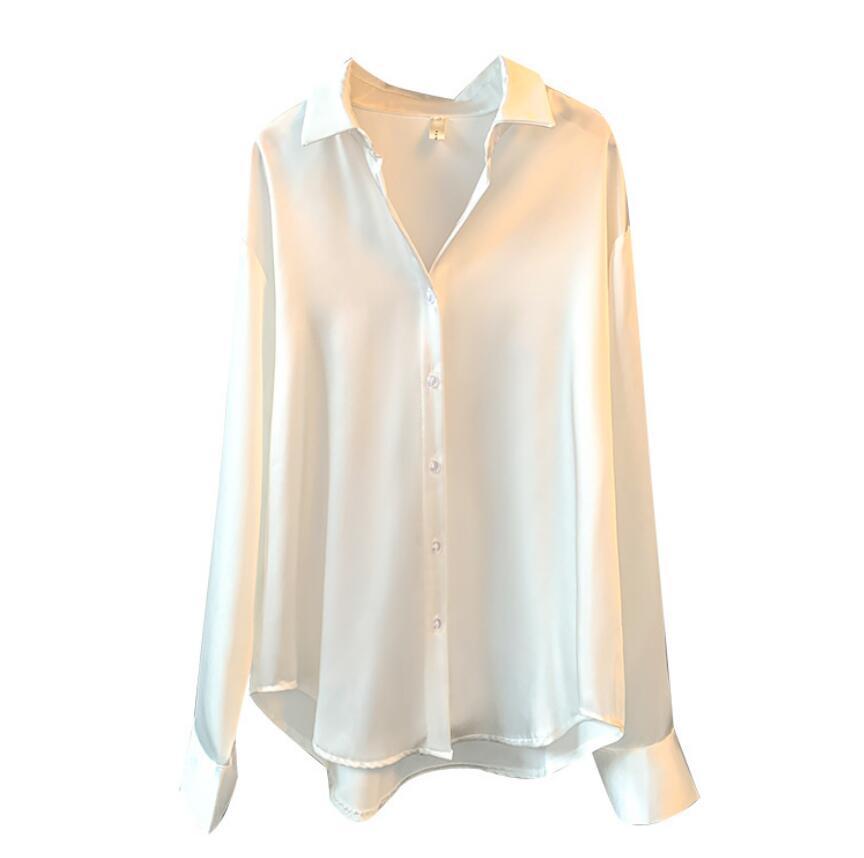 Vintage Shirts Female Buttons Loose Oversized Retro Blouses Tops - Neon North Clothing
