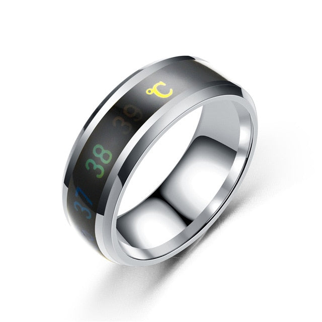 Titanium Steel Mood Emotion Feeling Intelligent Temperature Sensitive Ring - Neon North Clothing