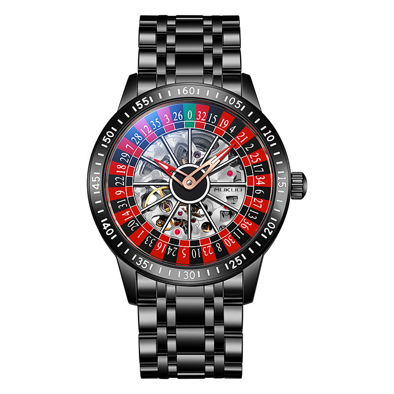 MUKUO Wooden Wide Gamble Plate Men's Fully Automatic Mechanical Watch - Neon North Clothing