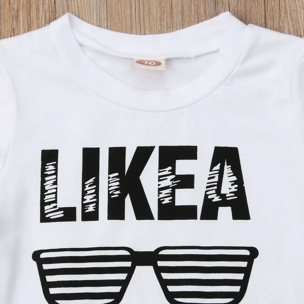 Infant Toddler Cotton Clothing Set for Baby Boys - Like A Boss T-Shirt and Pants Outfit - Neon North Clothing